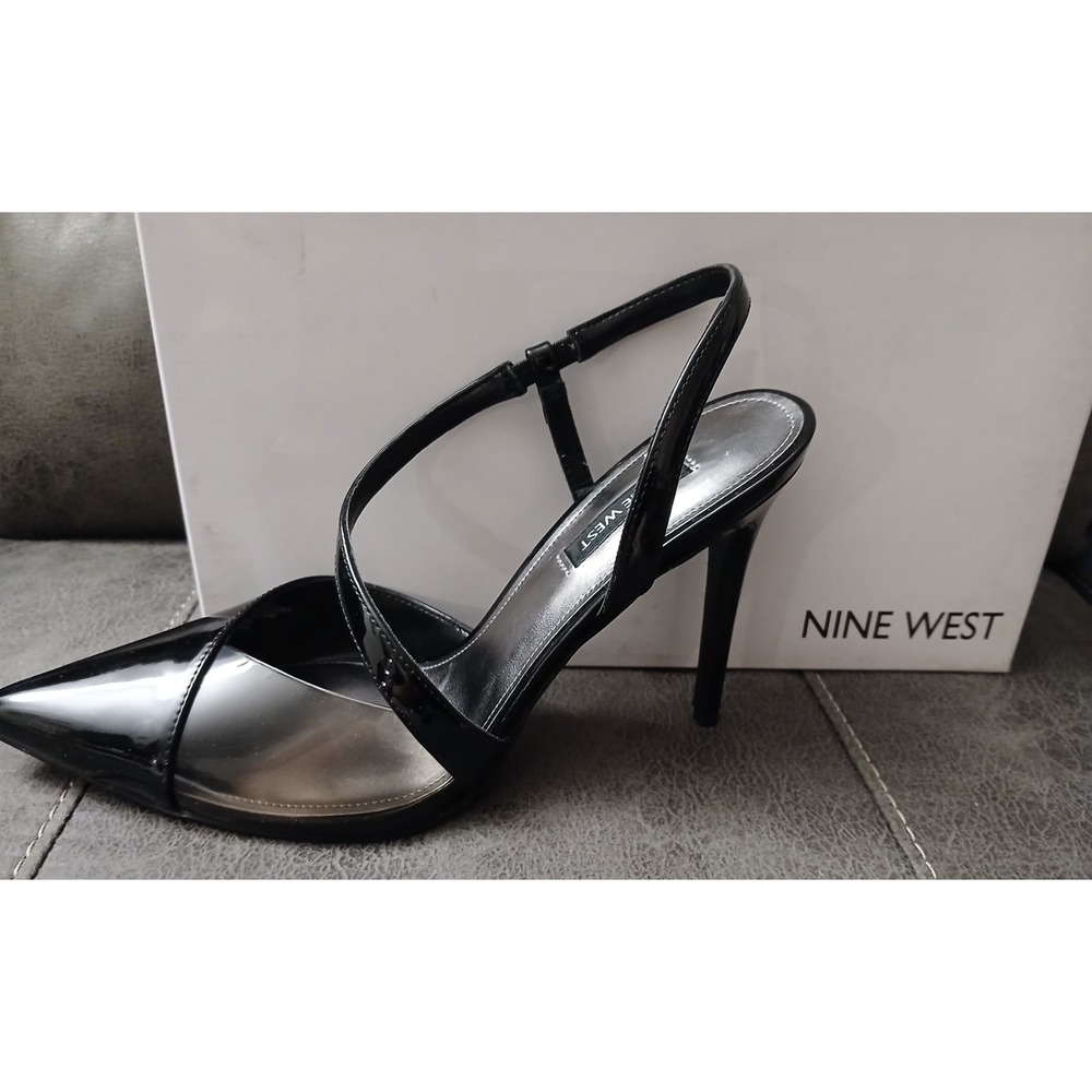 Nine West Womens FLORIA 3Pointed Toe Stilettos Patent Leather NEW Sz 8.5 #803 - Picture 4 of 13